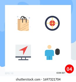 4 Creative Icons Modern Signs and Symbols of bag; computer; army; soldier; message Editable Vector Design Elements