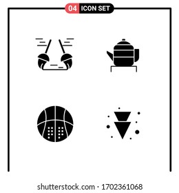 4 Creative Icons Modern Signs and Symbols of broom; athletics; sweep; china; game Editable Vector Design Elements