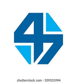 4 and d logo vector.