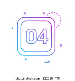 4 Date Calender icon design vector