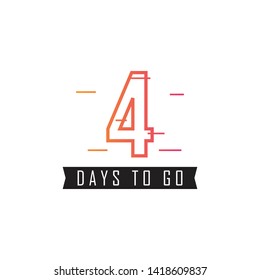 4 Days to go design template