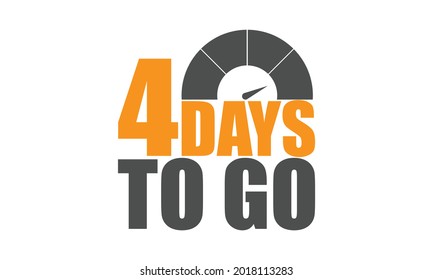 4 days to go design template