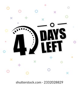 4 days to go last countdown icon.