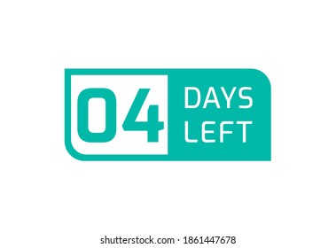 Banner de 4 días a la izquierda sobre fondo blanco, 4 días a la izquierda