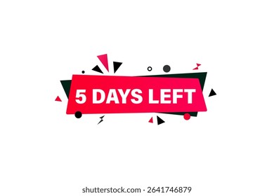 4 days left, sale countdown vector symbol, clock, time,  background, template 4 days left, countdown, sticker, left banner, business, sale, label button

