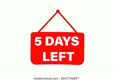 4 days left, sale countdown vector symbol, clock, time,  background, template 4 days left, countdown, sticker, left banner, business, sale, label button
