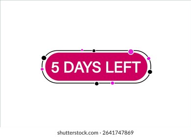 4 days left, sale countdown vector symbol, clock, time,  background, template 4 days left, countdown, sticker, left banner, business, sale, label button
