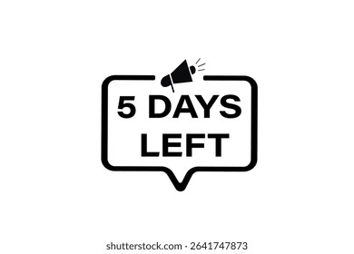 4 days left, sale countdown vector symbol, clock, time,  background, template 4 days left, countdown, sticker, left banner, business, sale, label button
