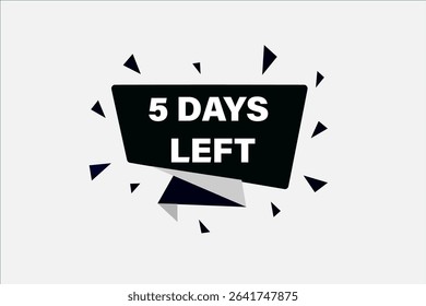4 days left, sale countdown vector symbol, clock, time,  background, template 4 days left, countdown, sticker, left banner, business, sale, label button
