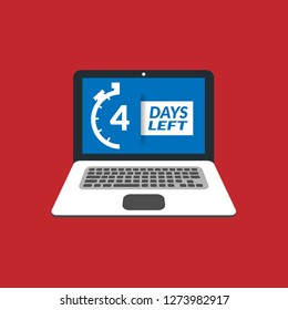 4 Days Left sign