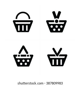 4 design Shopping cart Icon Set