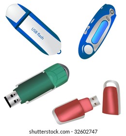 4 different flash USB devices.