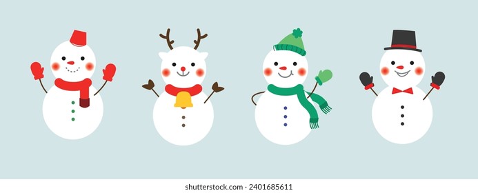 4 different kinds of snowmen
