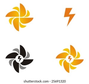 4 different orange signs