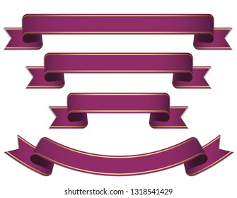 4 different purple ribbons