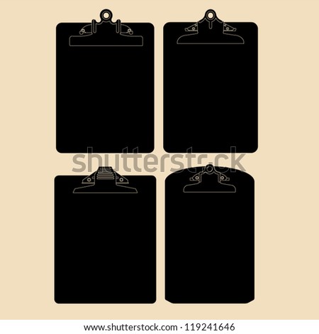 4 different vector clipboards design