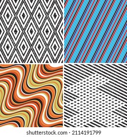 4 different vector patterns in the same package(eps). One pattern is paid and 3 are free (white dividing lines)
