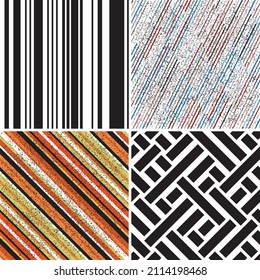 4 different vector patterns in the same package(eps). One pattern is paid and 3 are free (white dividing lines)