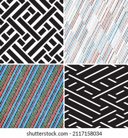 4 different vector patterns in the same package(eps). One pattern is paid and 3 are free (white dividing lines)