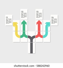 4 Different Way Infographic element | EPS10 Vector