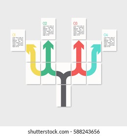 4 Different Way Infographic element | EPS10 Vector