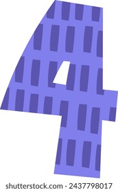 4-stellige kindliche Alphabet Vektor-Illustration