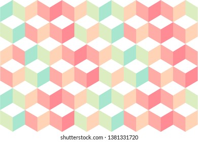 
4 dimensional line square grid pattern, three-dimensional cube shape 
colourful 