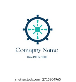 Diseño de logotipo minimalista de 4 direcciones
