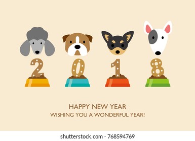 4 Dogs & 2018 cookies with dog food