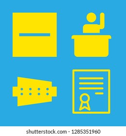 4 educational icons with xylophone and substract in this set