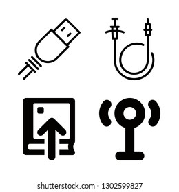 4 electronic icons with usb cable and uploading book in this set