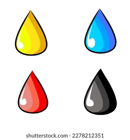 4 element logos liquid, oil fluid, blood fluid, mineral water, and oil or petroleum fluid