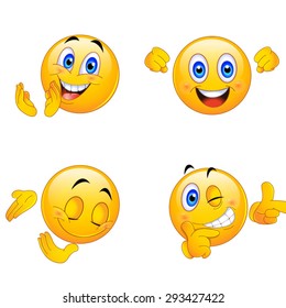 4 Emoji Smiley Faces