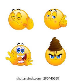 4 Emoji Smiley Faces