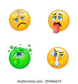 4 Emoji Smiley Faces