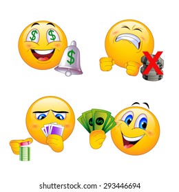 4 Emoji Smiley Faces