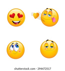 4 Emoji Smiley Faces