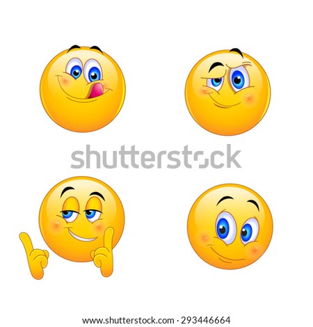 4 Emoji Smiley Faces Stock Vector (Royalty Free) 293446664 - Shutterstock