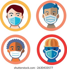 4 Face mask required sign pack theme