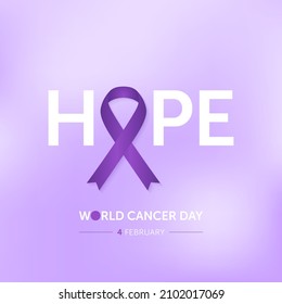 4 february world cancer day concept design vector illustration