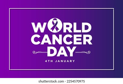 4 February World Cancer Day, mnemonic,  Poster, Banner, icon Background