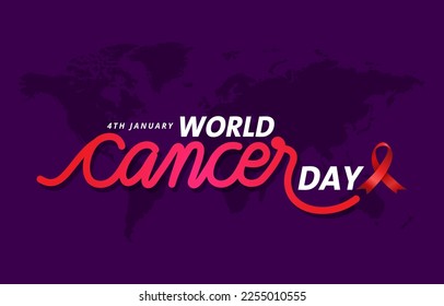 4 February, World Cancer Day, Health care, Illustration, Poster Or Banner Background.