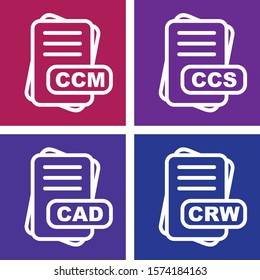 4 File Format Icons Sheet design
