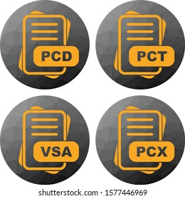  4 File Format Icons Sheet design

