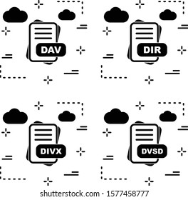  4 File Format Icons Sheet design
