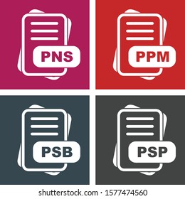 4 File Format Icons Sheet design
