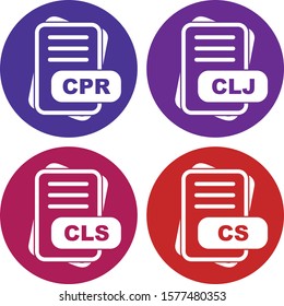 4 File Format Icons Sheet design
