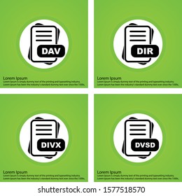  4 File Format Icons Sheet design
