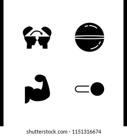 4 finger icons in vector set. switch, process, medicine and arm illustration for web and graphic design