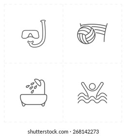 4 flat free travel icons